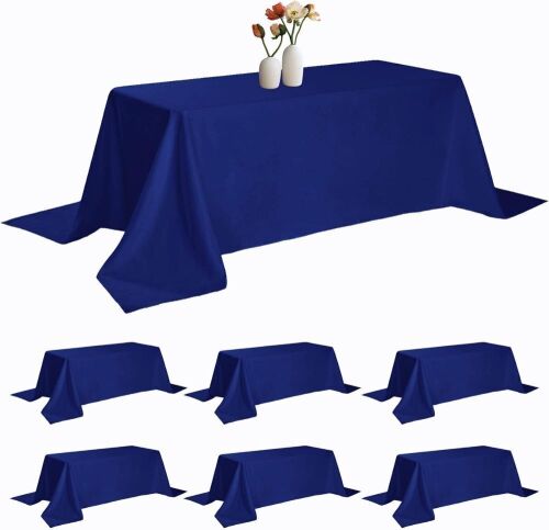 Rectangle Tablecloth 90 x 156 Inches Royal Blue, 6 Pack  - Lot 158