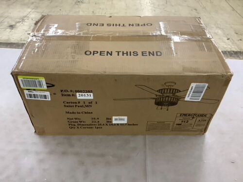 52 Inch Glam Crystal Double-Lit LED Ceiling Fan - Lot 362