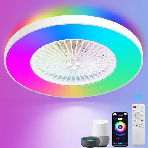 KAMLAM 24" Low Profile Ceiling Fan with Light - Lot 427