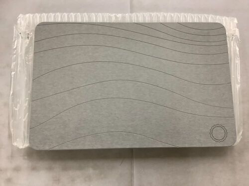 Diatomaceous Earth Stone Bath Mat, Light Gray  - Lot 546