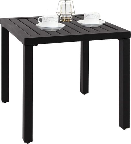 PHI VILLA Indoor Outdoor Small Metal Square Side/End Table - Lot 676