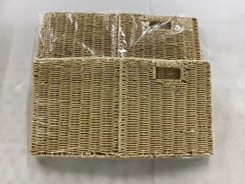 Lot of (2) Folding Storage Baskets  - Lot 735