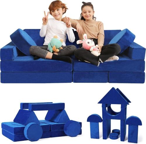 Modular Kids Play Couch Set, 14pc  - Lot 56