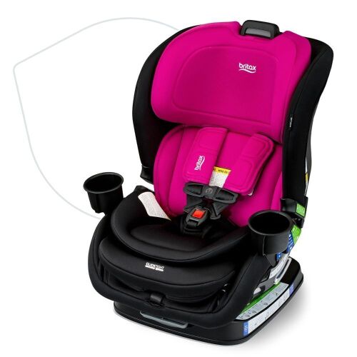 Britax Poplar Convertible Car Seat, 2-in-1 Car Seat with Slim 17-Inch Design, ClickTight Technology, Magenta Onyx - Lot 90