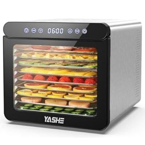 YASHE Food Dehydrator, 9 Stainless Steel Trays, 800W - Lot 76