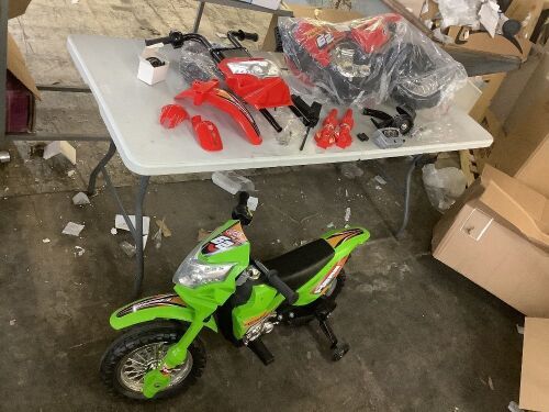 Lot of (2) 6V Kids Electric Ride-On Motorcycle Toy - Lot 713