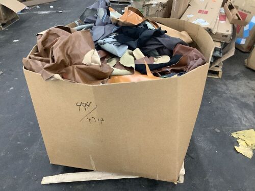Approx 450lb of Upholstery Leather Remnants, Lots of Large Pieces  - Lot 80