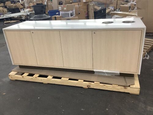 Coffee Island Console Cabinet 96" x 30" x 34"  - Lot 91
