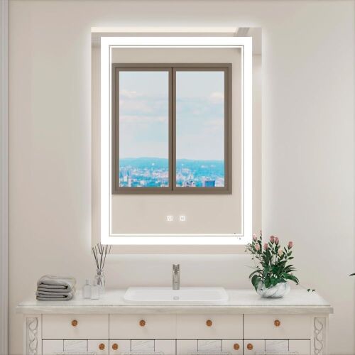 LED Bathroom Mirror 24" x 32"  - Lot 700