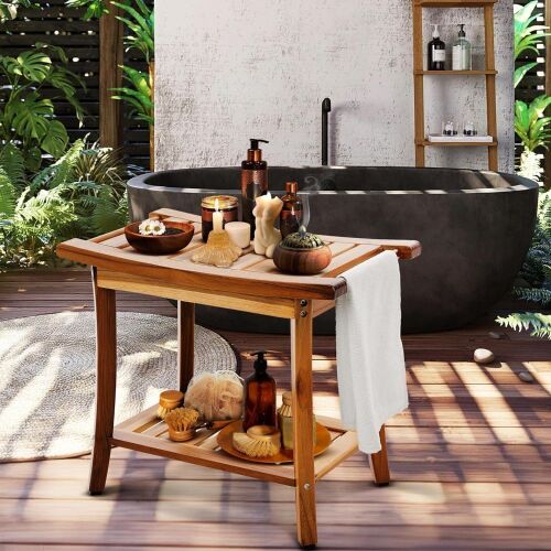 Teak Shower Bench Seat - Lot 173