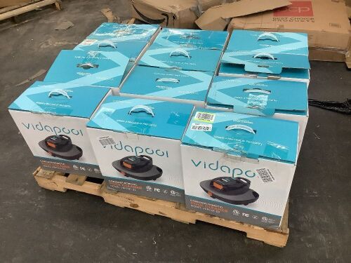 Lot of (12) VidaPool Cordless Robotic Pool Cleaner - Uninspected - Lot 84