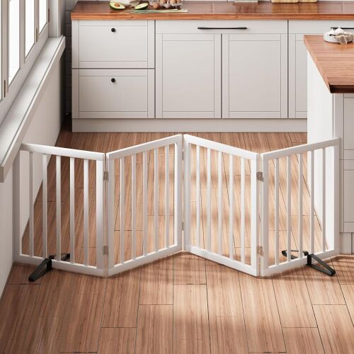 Freestanding Pet Gate, 4 Panel  - Lot 485