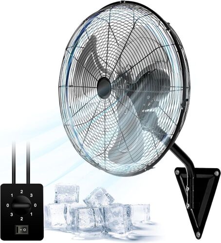 22" Wall Mount Oscillating Fan  - Lot 467