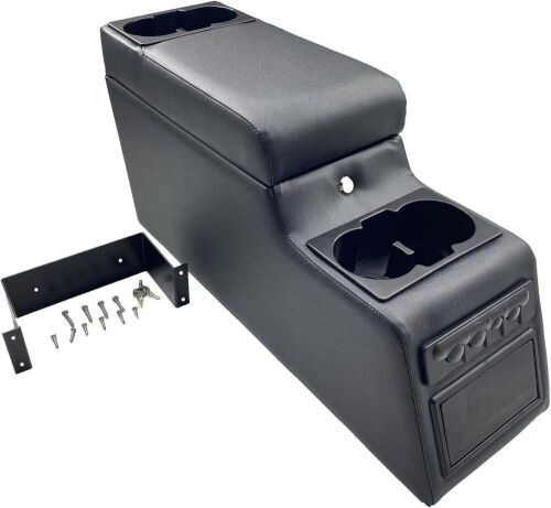 MOOSUN Denim Black Deluxe Locking Center Console for Jeep CJ-5 1976-1983, CJ-7 1976-1986, Wrangler YJ 1987-1995  - Lot 477