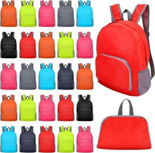 Lightweight 17" Foldable Backpacks, 48pc  - Lot 132