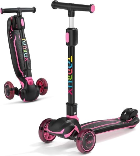 Tonbux Light Up 3 Wheel Kick Scooters for Kids - Lot 652