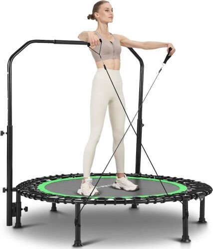 ANCHEER 40" Foldable Mini Trampoline with Bungees, Max Load 450lb  - Lot 692