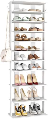 HOMEFORT 10-Tier Vertical Shoe Rack - Lot 506