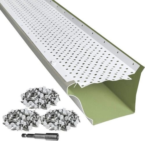 LeafTek Aluminumm Gutter Guards, 5" x 100' - Lot 476