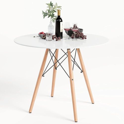 NIERN Round Dining Table with MDF Top - Lot 287