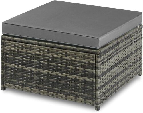 Outdoor Patio Ottoman with Removable Cushion - Lot 490