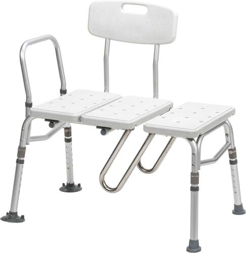 Drive Medical Splash Defense Tub Transfer Bench with Curtain Guard Protection - Lot 491