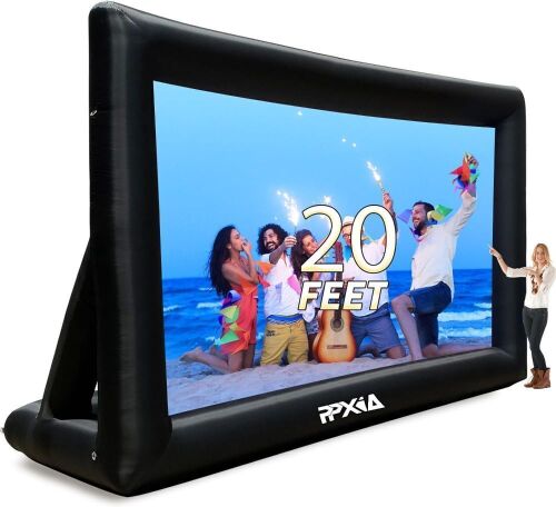 Inflatable Outdoor Projector Screen with Air Blower, 20ft - Lot 495
