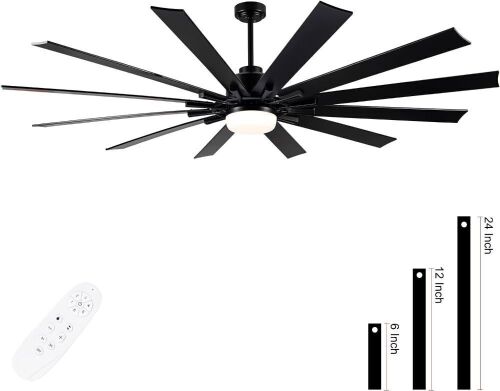 84 Inch Large Ceiling Fan with Light - Lot 24