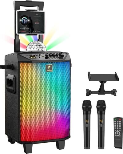 TONOR Bluetooth Karaoke Machine with Dual Wireless Microphones - Lot 36