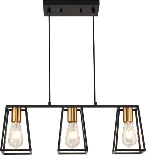 Lantern Frame Iron Cage Modern Vintage Pendant Light - Lot 836
