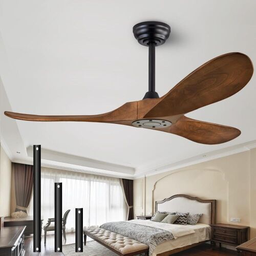 Dearnow 52" Wood Ceiling Fan w/out Light - Lot 846