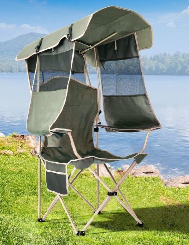 Folding Camping Chair with Shade Canopy - Lot 770