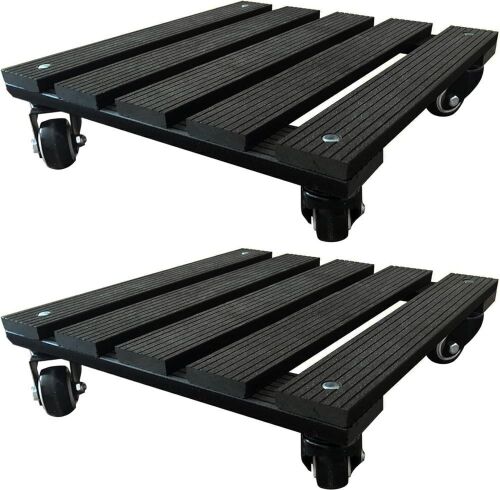 Square Plant Caddy with Wheels 12", 2 pack  - Lot 820