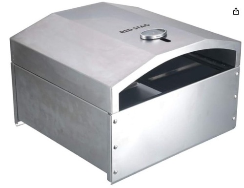 Red Stag Stainless Steel Outdoor Pizza Oven with Pizza Stone Kit Accessory Set for Traeger/Pit Boss/Camp Chef/Embers Wood Pellet Smoker Grills - Lot 55