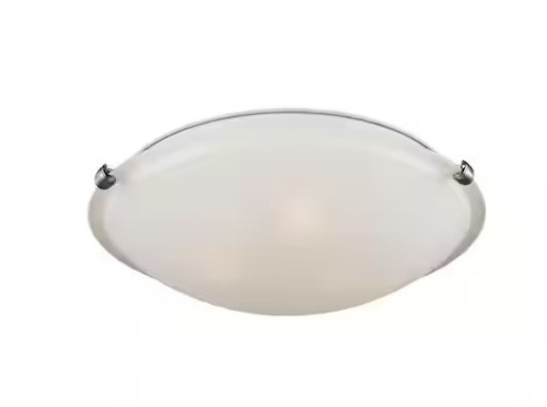 Lot of 7 Clip Ceiling Flush Mount 3-Light Brushed Nickel Flush Mount - Lot 58