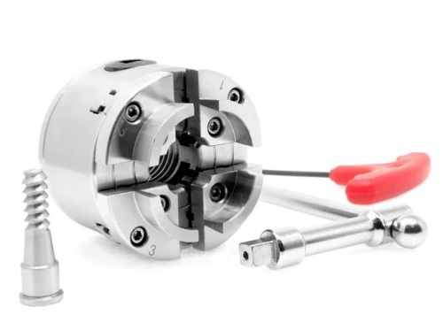 WEN LA4275 2.75-Inch 4-Jaw Self-Centering Keyed Lathe Chuck Set with 1-Inch x 8TPI Thread - Lot 66