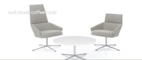 Wall street coffee table, white and chrome - Lot 69