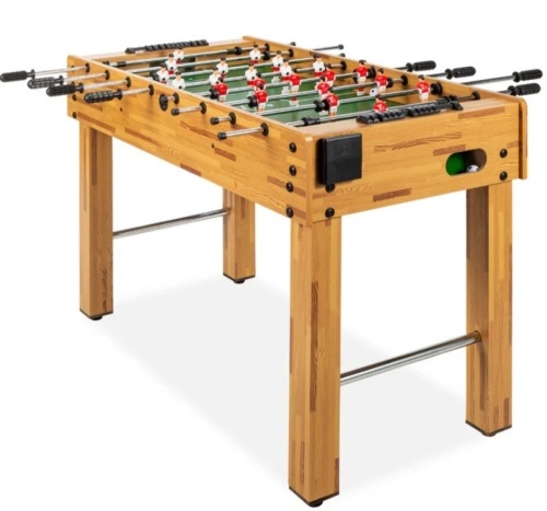 Foosball Game Table, Arcade Table Soccer w/ 2 Cup Holders, 2 Balls - 48in - Lot 79