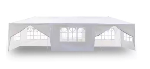10 ft. x 30 ft. White Party Wedding Tent Canopy 6 Sidewall and 2-Doors - Lot 80