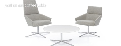 Wall street coffee table-white and chrome - Lot 85
