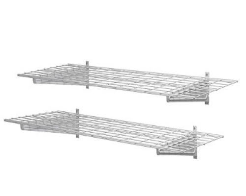 Muscle Rack HWS4818-2PKW Heavy-Duty 48" 2 Pk Wall Shelf, 11" Height, 48" Width, 18" Length, (Pack of 2) - Lot 106