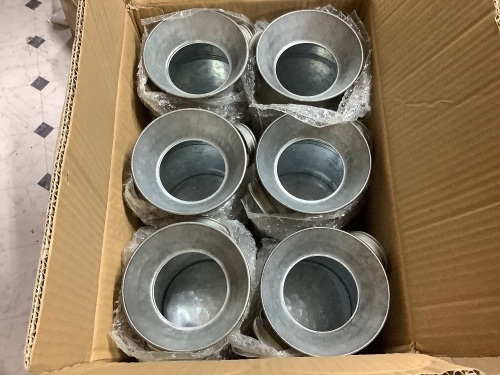 Lot of 6 decorative metal milk cans - Lot 89