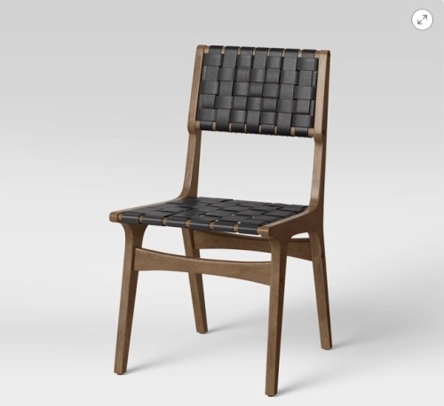 Ceylon Woven Dining Chair-espresso finish - Lot 144