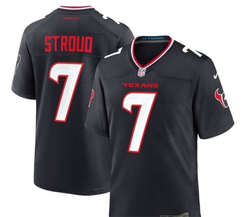 Men's Houston Texans C.J. Stroud Nike Navy Game Jersey-size medium - Lot 101d