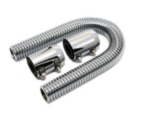 Assault Racing Products 4502400 24" Flexible Stainless Steel Radiator Hose Kit with Chrome Caps - Lot 161