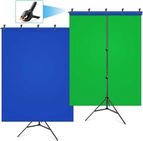 HEMMOTOP 2-in-1 Blue/Green Screen with Stand  - Lot 391