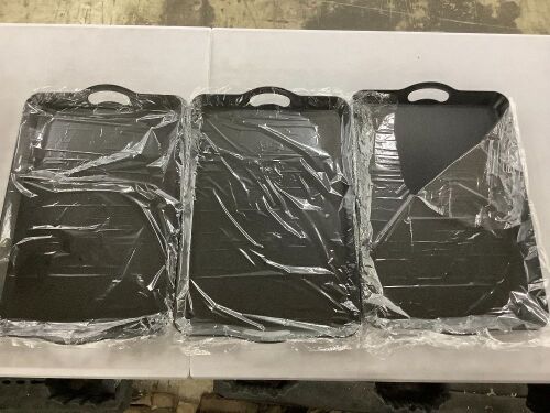 Lot of (3) Serving Trays - Cracked Handles  - Lot 476