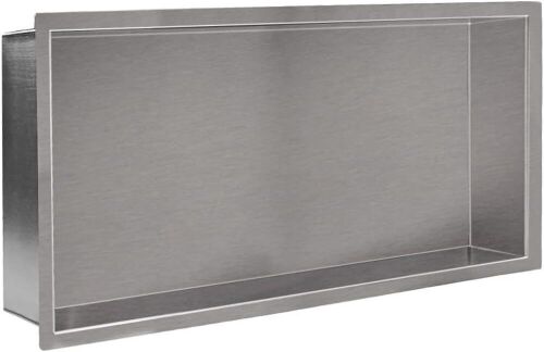 24"×12" Shower Niche Brushed Stainless Steel - Lot 595