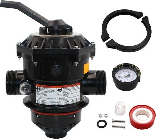  1-1/2-Inch 6-Way Clamp Style Valve, Compatible with Pool and Spa Sand Filter - Lot 599
