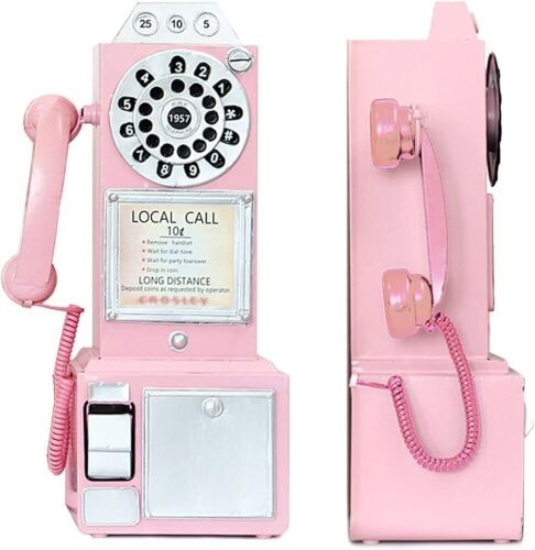 Pink Rotary Dial Telephone Decoration  - Lot 618
